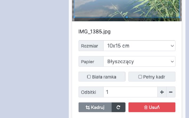 Opcja białej ramki oraz ustawienia folderów