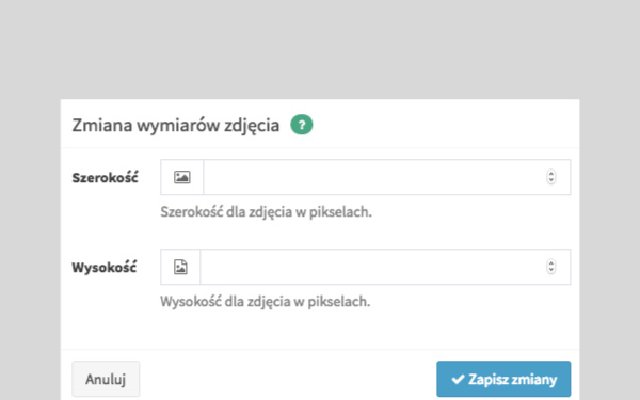 Automatyczne zmniejszanie wymiaru zdjęć i pełen kadr
