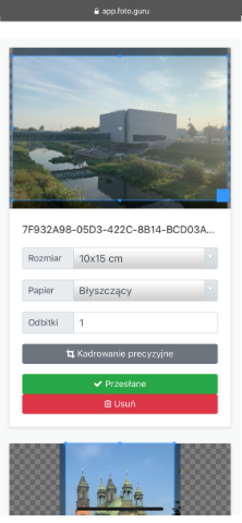 Podgląd przesłanych zdjęć (telefon)